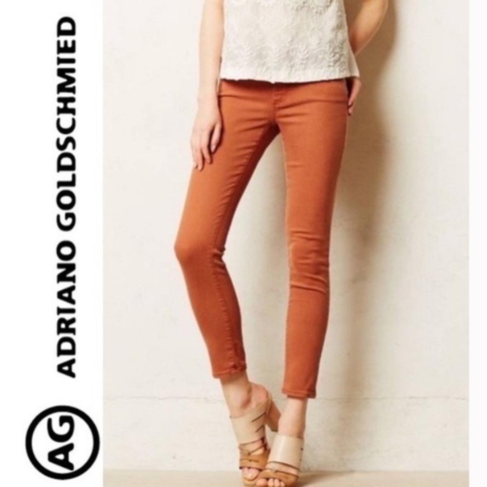 AG Adriano Goldschmied  The Stevie Ankle Slim Straight Ankle in rust Sz32